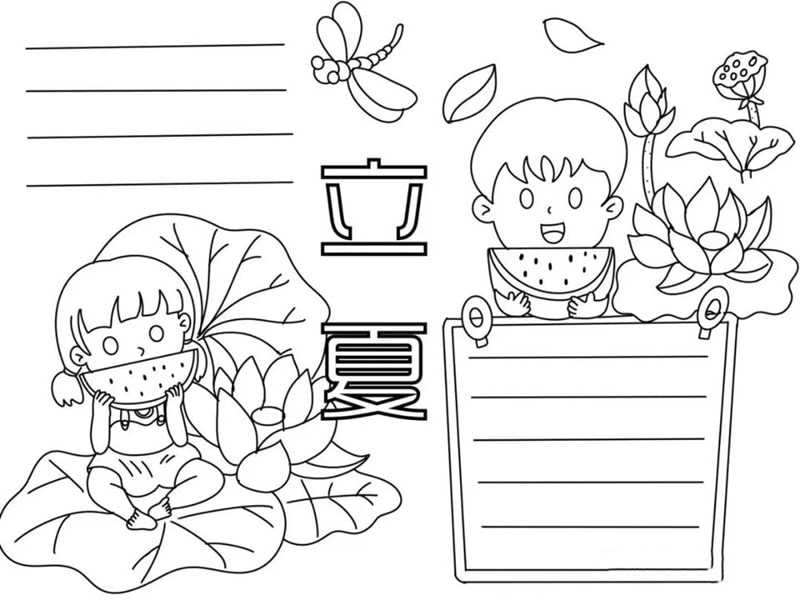 二十四节气立夏手抄报图片教程简单又漂亮