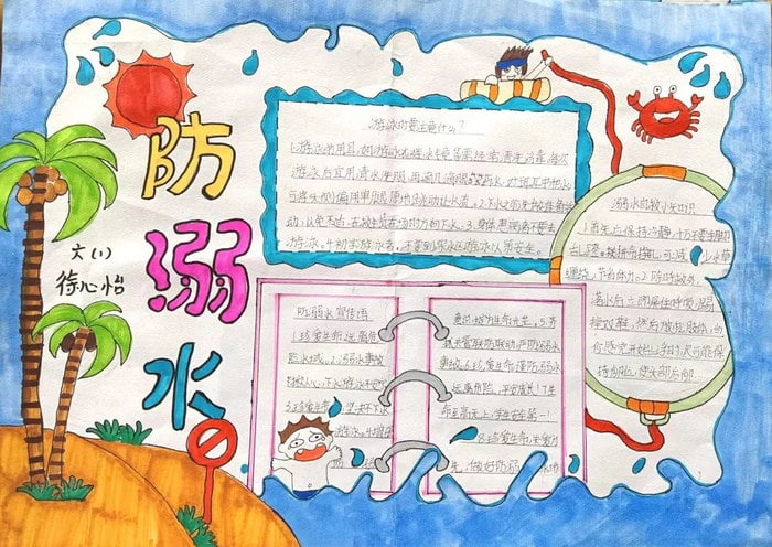 防溺水手抄报图片简单又漂亮清晰