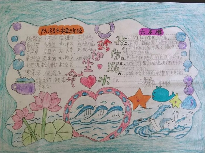 防溺水手抄报图片简单又漂亮清晰