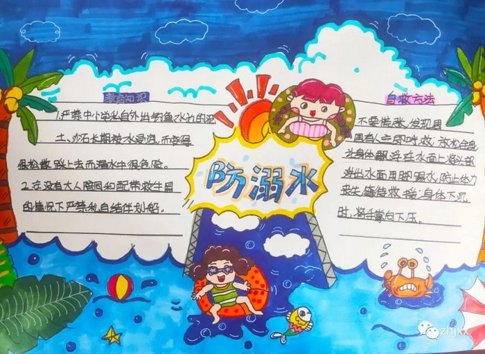 防溺水手抄报图片简单又漂亮清晰