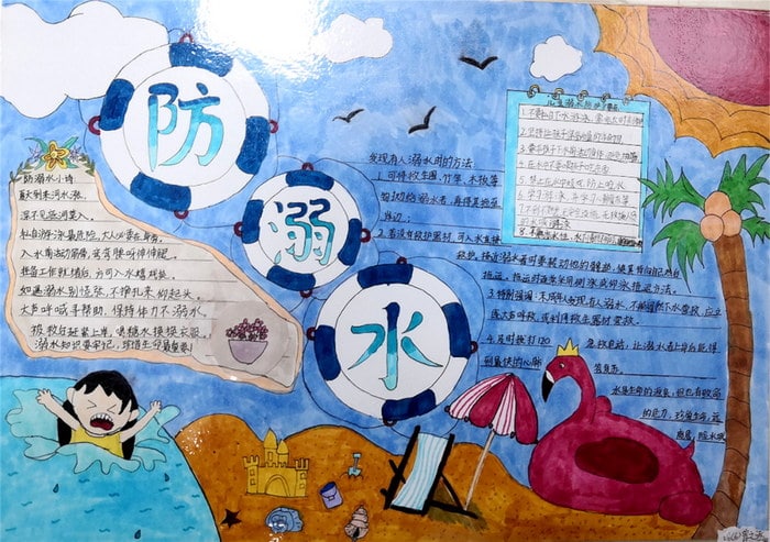 防溺水手抄报图片简单又漂亮清晰