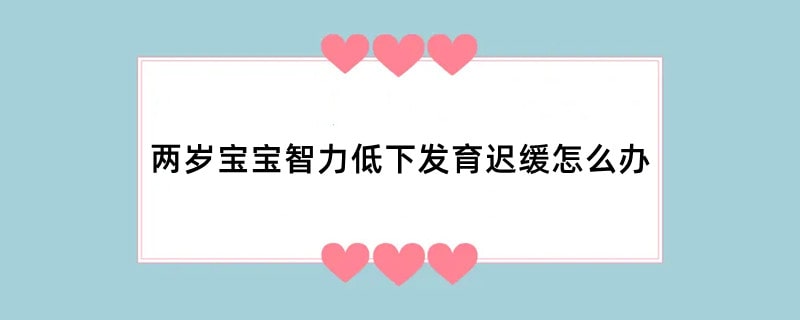 两岁宝宝智力低下发育迟缓怎么办