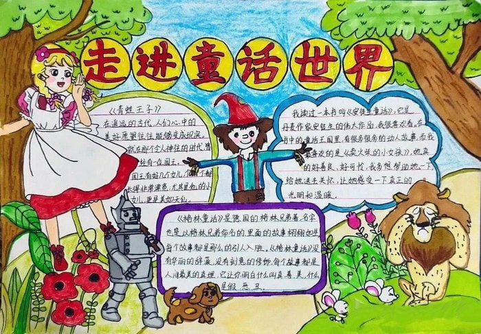 走进童话世界手抄报图片