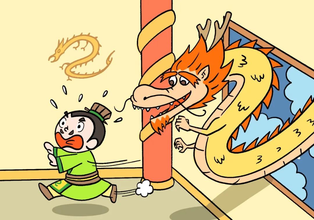 成语故事叶公好龙简笔画图片教程