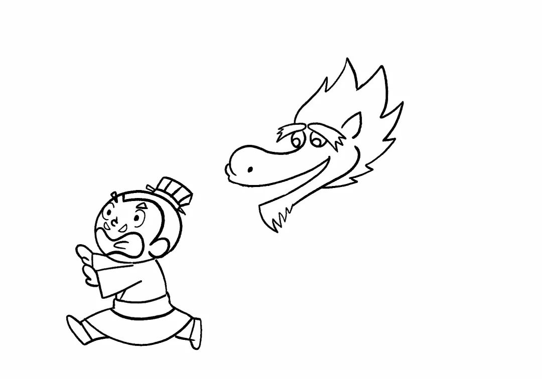 成语故事叶公好龙简笔画图片教程