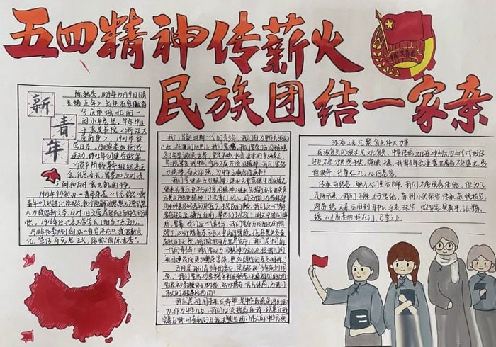 五四青年节手抄报图片简单及内容