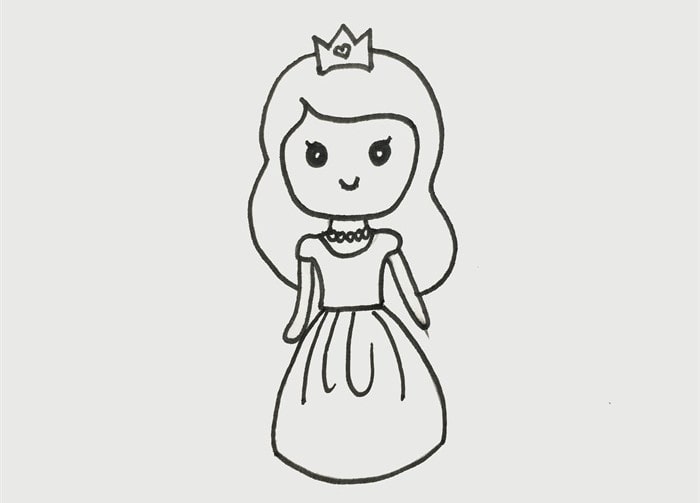 简单漂亮的公主简笔画图片教程