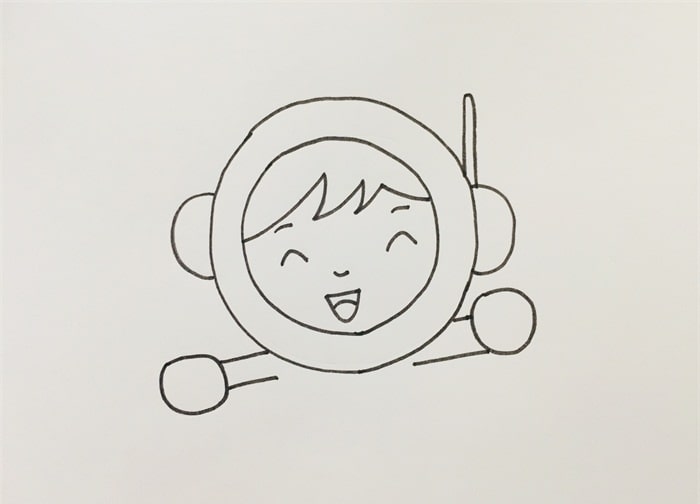 卡通宇航员简笔画怎么画简单