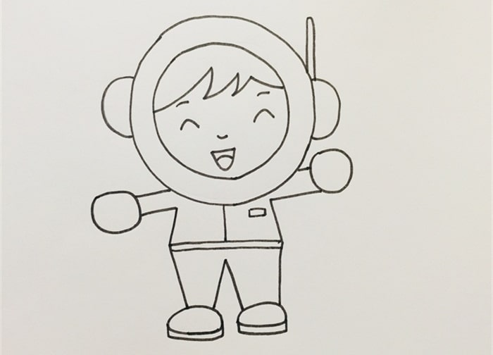 卡通宇航员简笔画怎么画简单