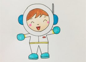 卡通宇航员简笔画怎么画简单