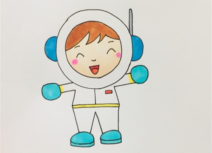 卡通宇航员简笔画怎么画简单