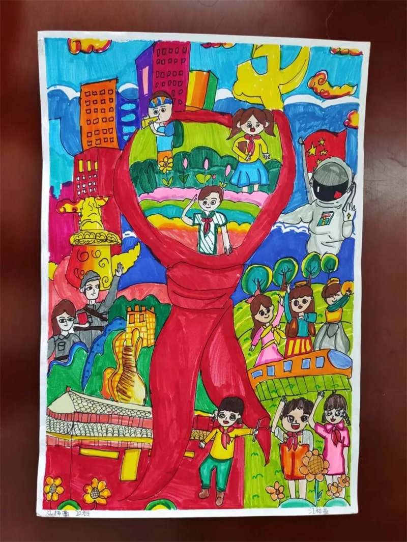 学习雷锋好榜样手抄报及绘画作品