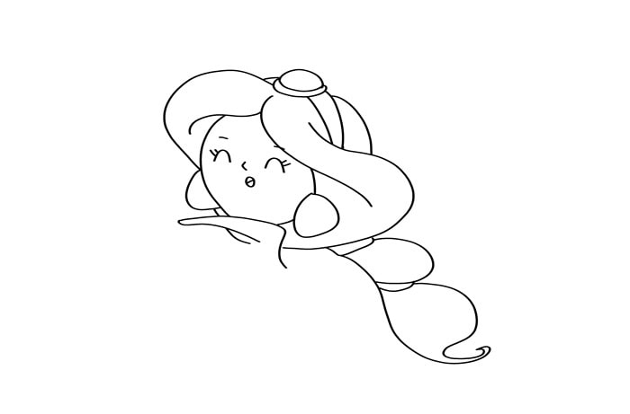 茉莉公主简笔画教程图片