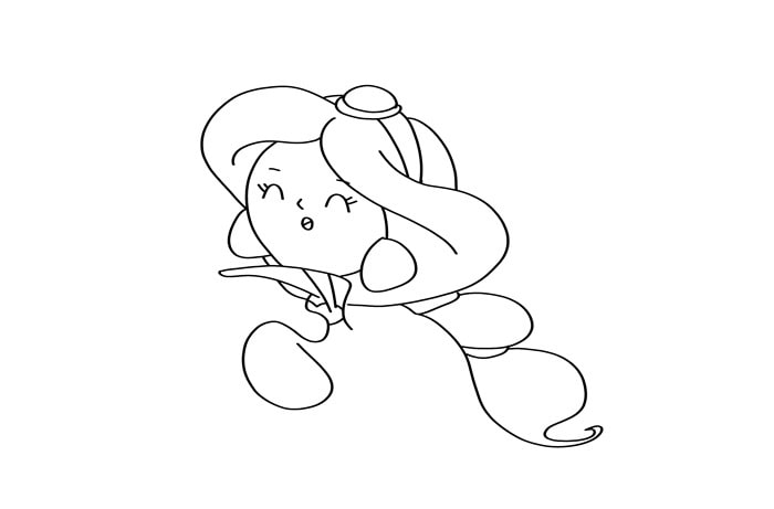 茉莉公主简笔画教程图片