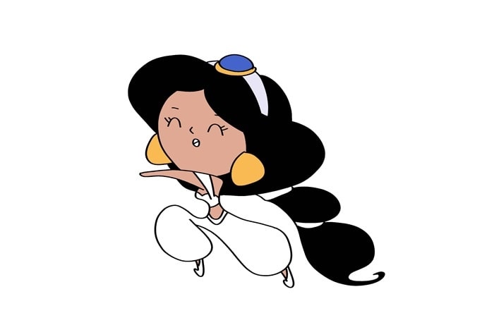 茉莉公主简笔画教程图片