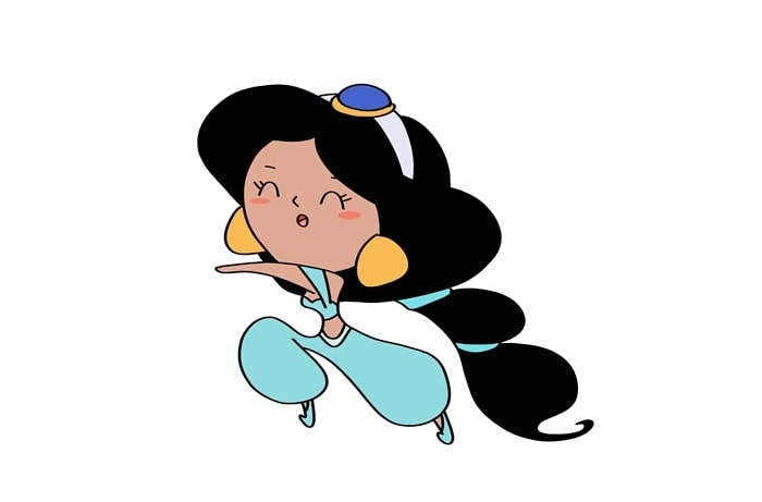 茉莉公主简笔画教程图片