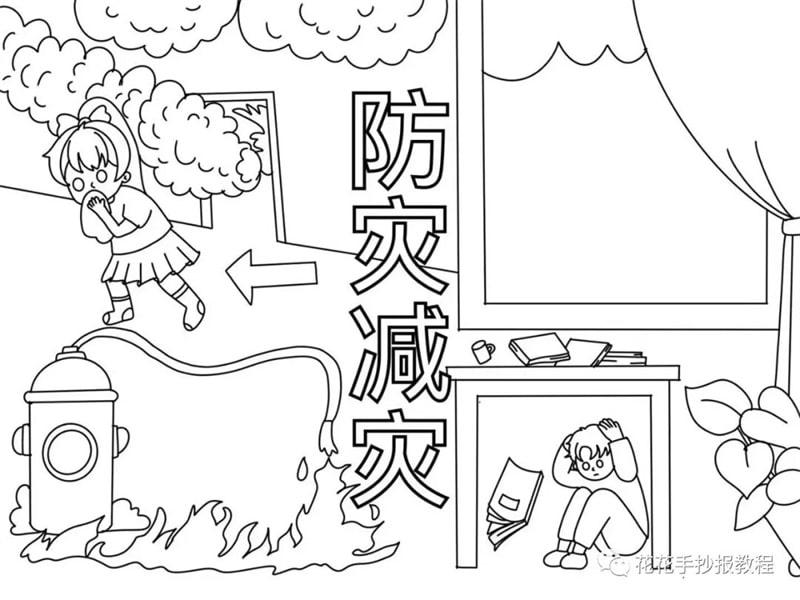 5月12日全国防灾减灾日手抄报图片教程