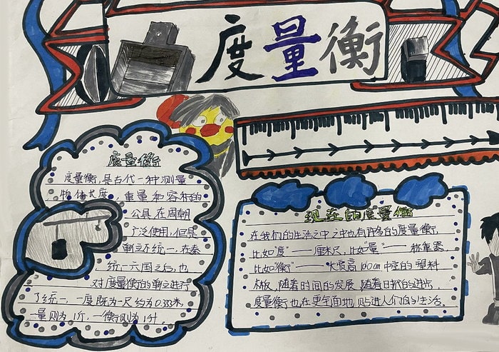 度量衡数学手抄报图片简单又漂亮