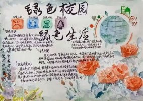 绿色校园绿色生活手抄报图片（精选12张）