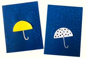 蛋糕纸托废物利用手工制作一把雨伞(步骤图解