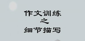 细节描写的作文写作技巧