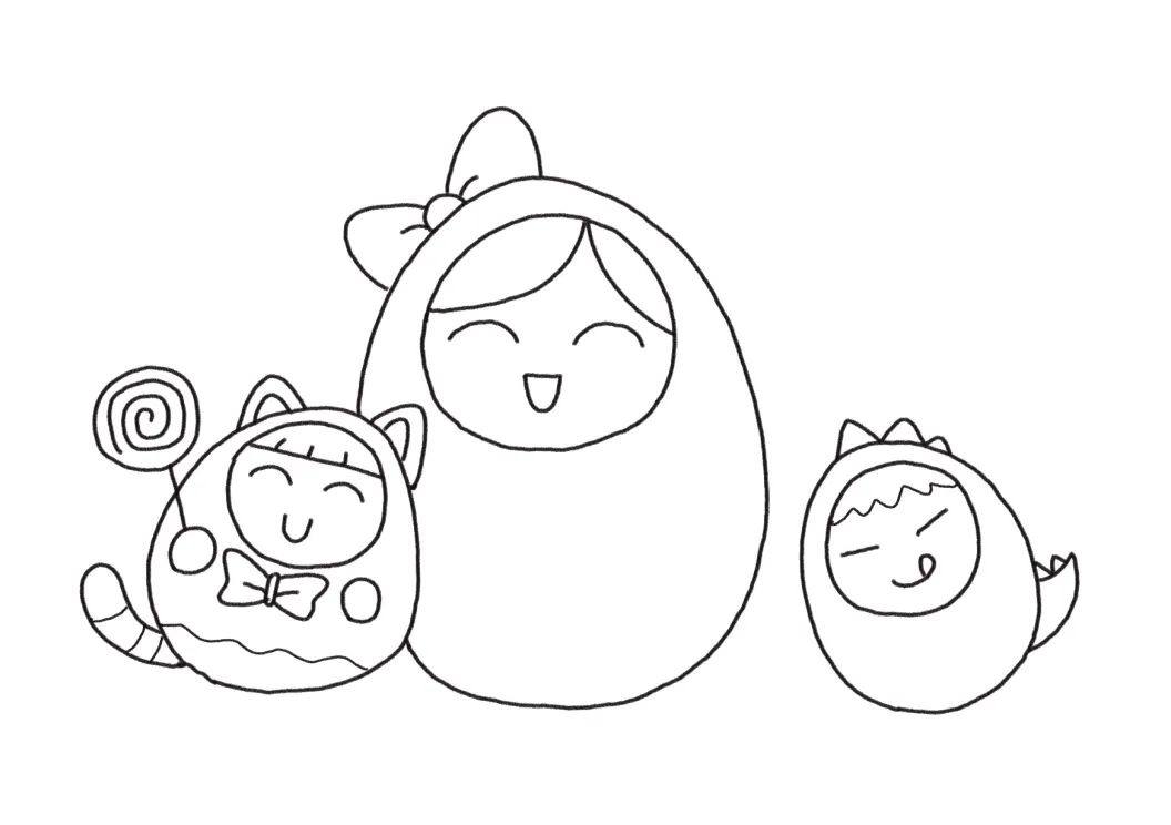 不倒翁母亲节贺卡怎么画简单又漂亮