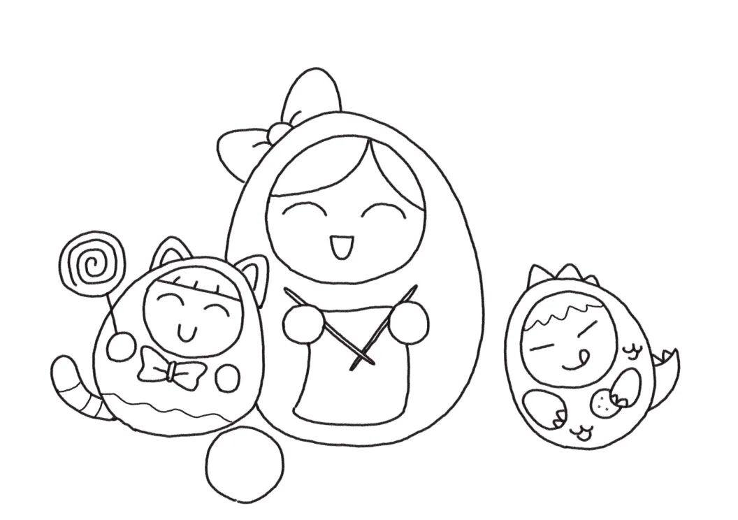 不倒翁母亲节贺卡怎么画简单又漂亮