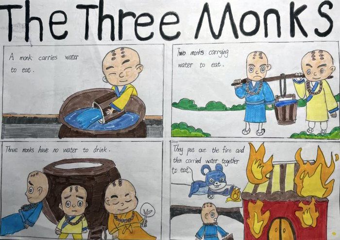 中国传统文化故事英语手抄报图片