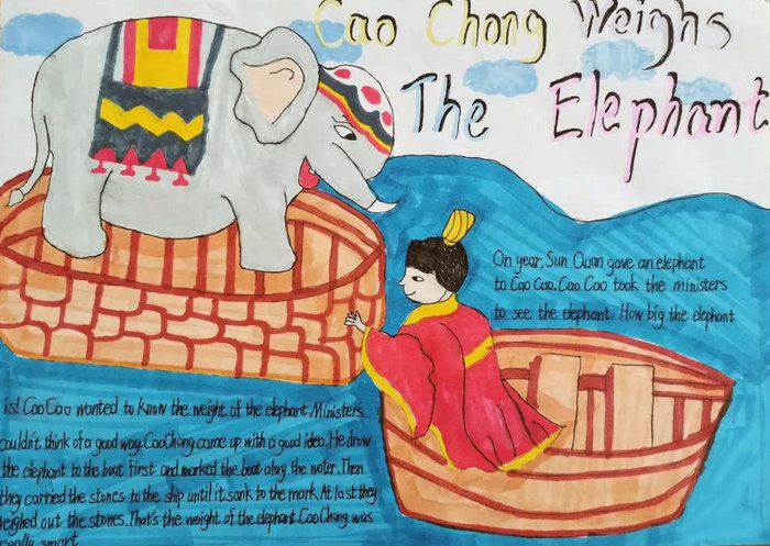 中国传统文化故事英语手抄报图片