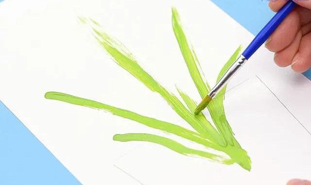 幼儿学画画：棉签印画薰衣草