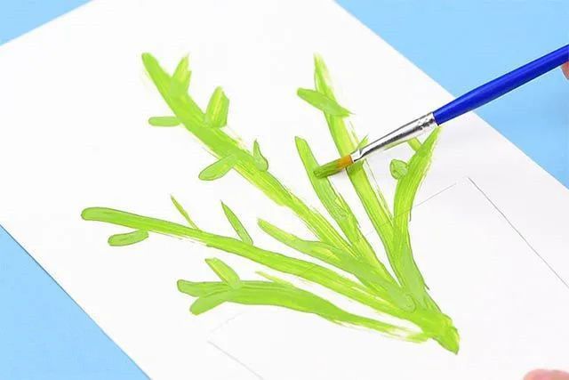 幼儿学画画：棉签印画薰衣草