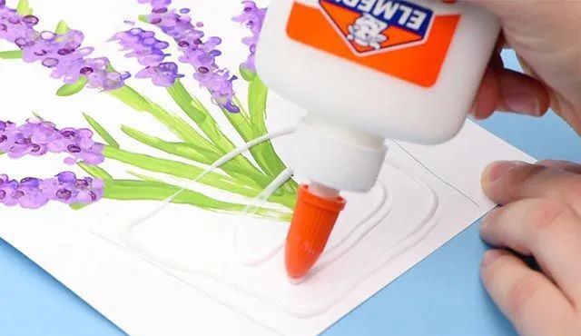 幼儿学画画：棉签印画薰衣草