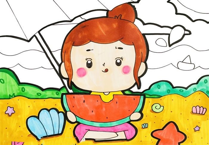 画夏天的一幅画怎么画