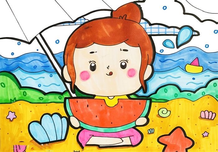 画夏天的一幅画怎么画