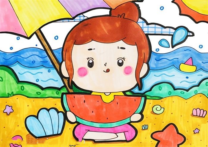 画夏天的一幅画怎么画