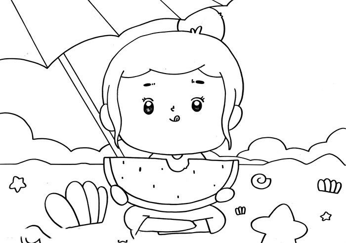 画夏天的一幅画怎么画