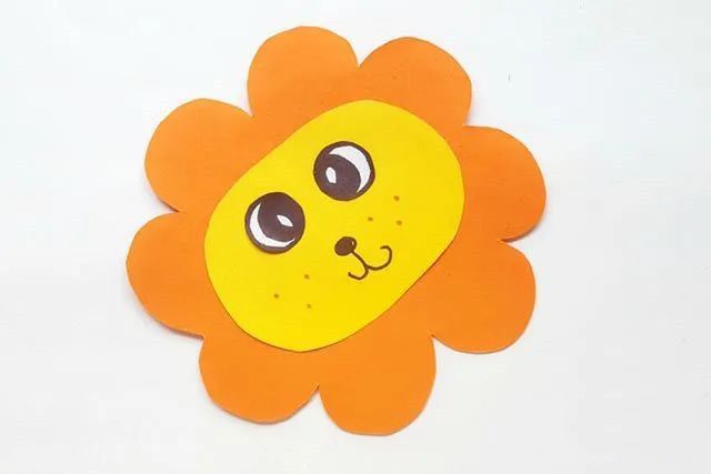 卫生纸筒废物利用手工制作狮子