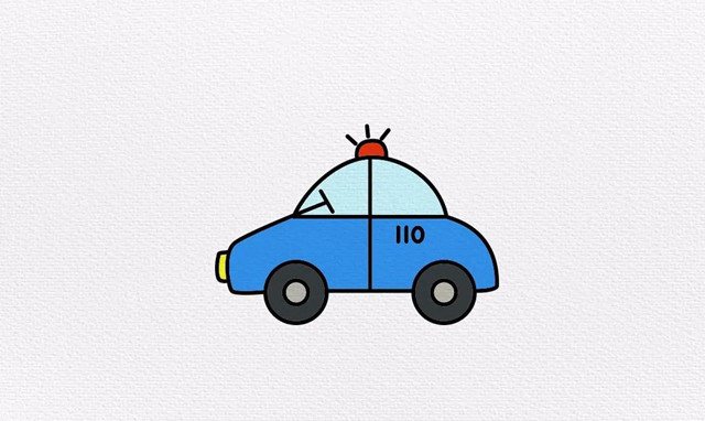 警车简笔画怎么画简单