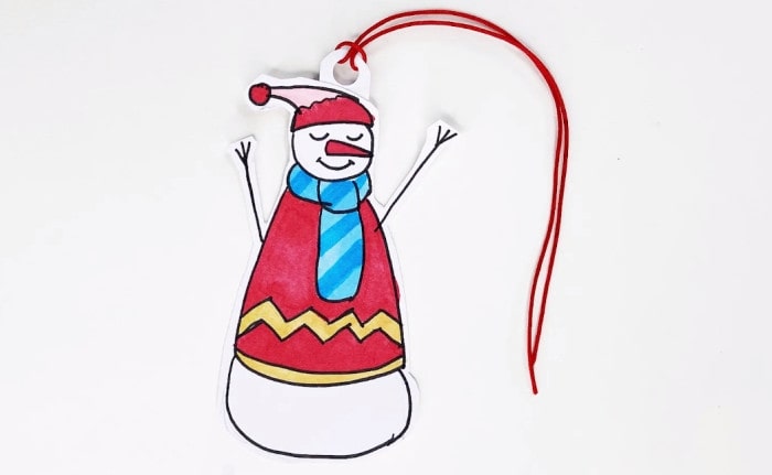 雪人书签的制作方法