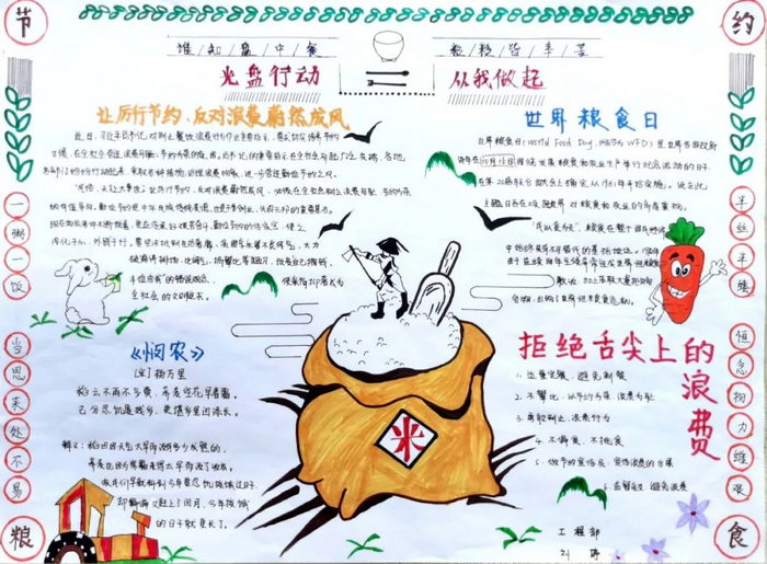 光盘行动手抄报图片及内容简约好画