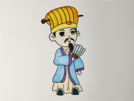 诸葛亮简笔画教程带颜色