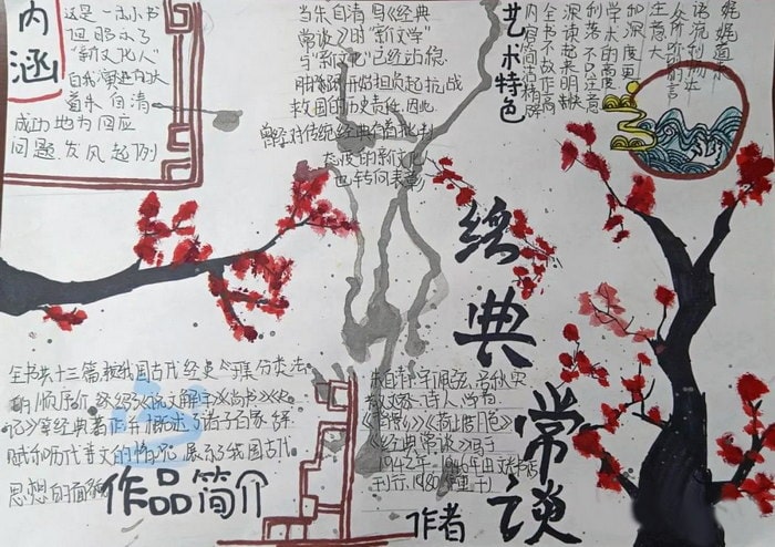 经典常谈手抄报图片初二