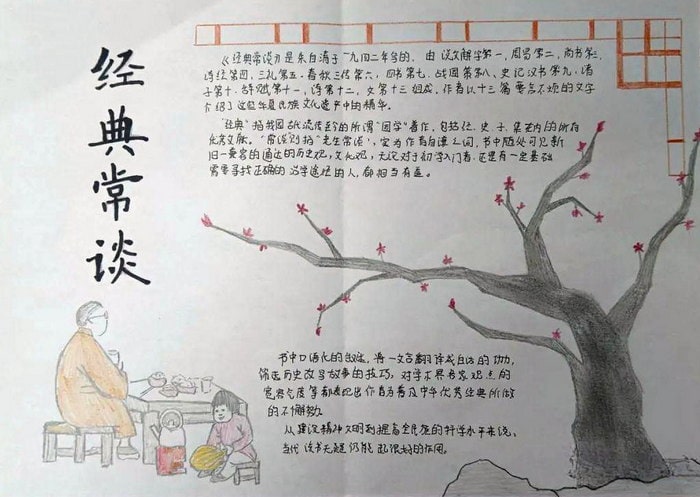经典常谈手抄报图片初二