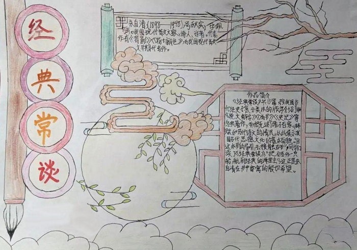 经典常谈手抄报图片初二