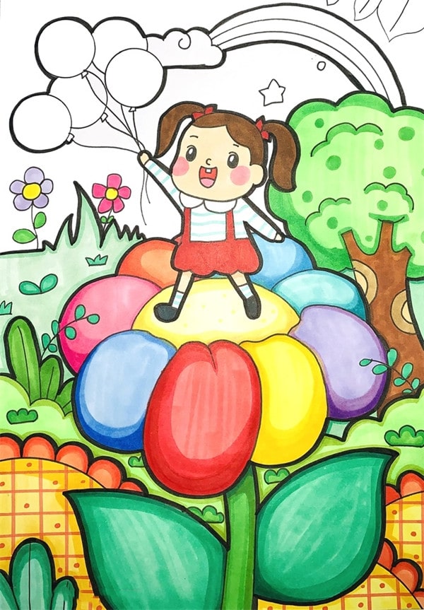 六一儿童节绘画作品教程