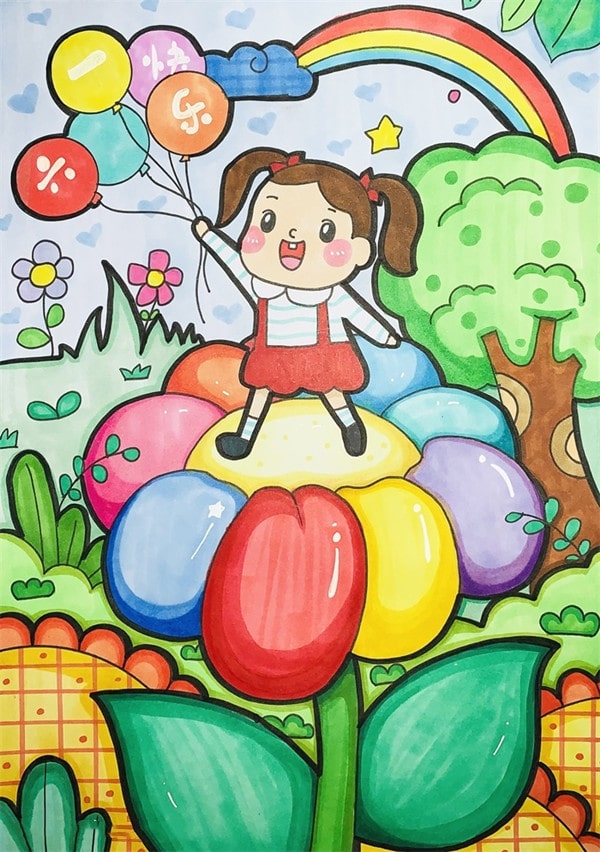 六一儿童节绘画作品教程