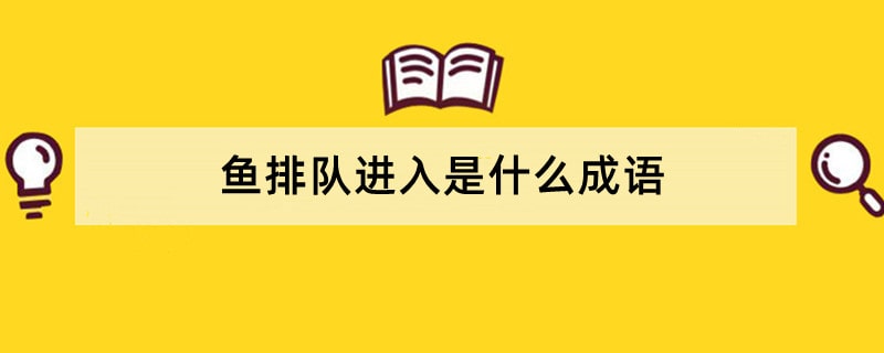 鱼排队进入是什么成语