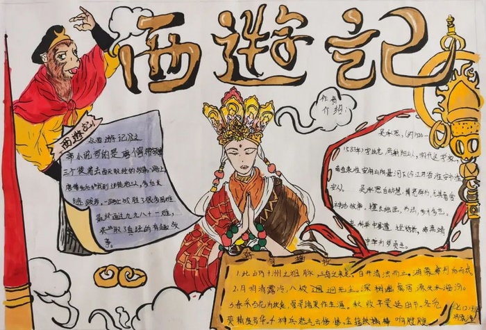 初中关于西游记的手抄报图片