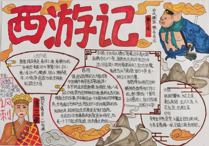 初中关于西游记的手抄报图片