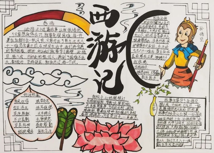 初中关于西游记的手抄报图片